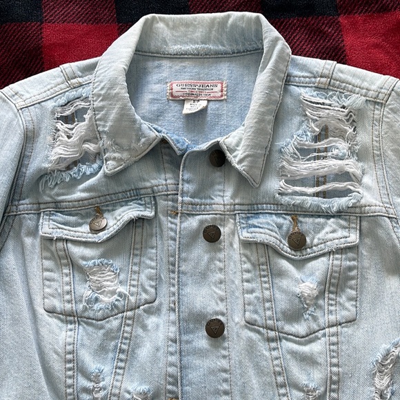 GUESS Ripped Jean Jacket - Picture 10 of 14